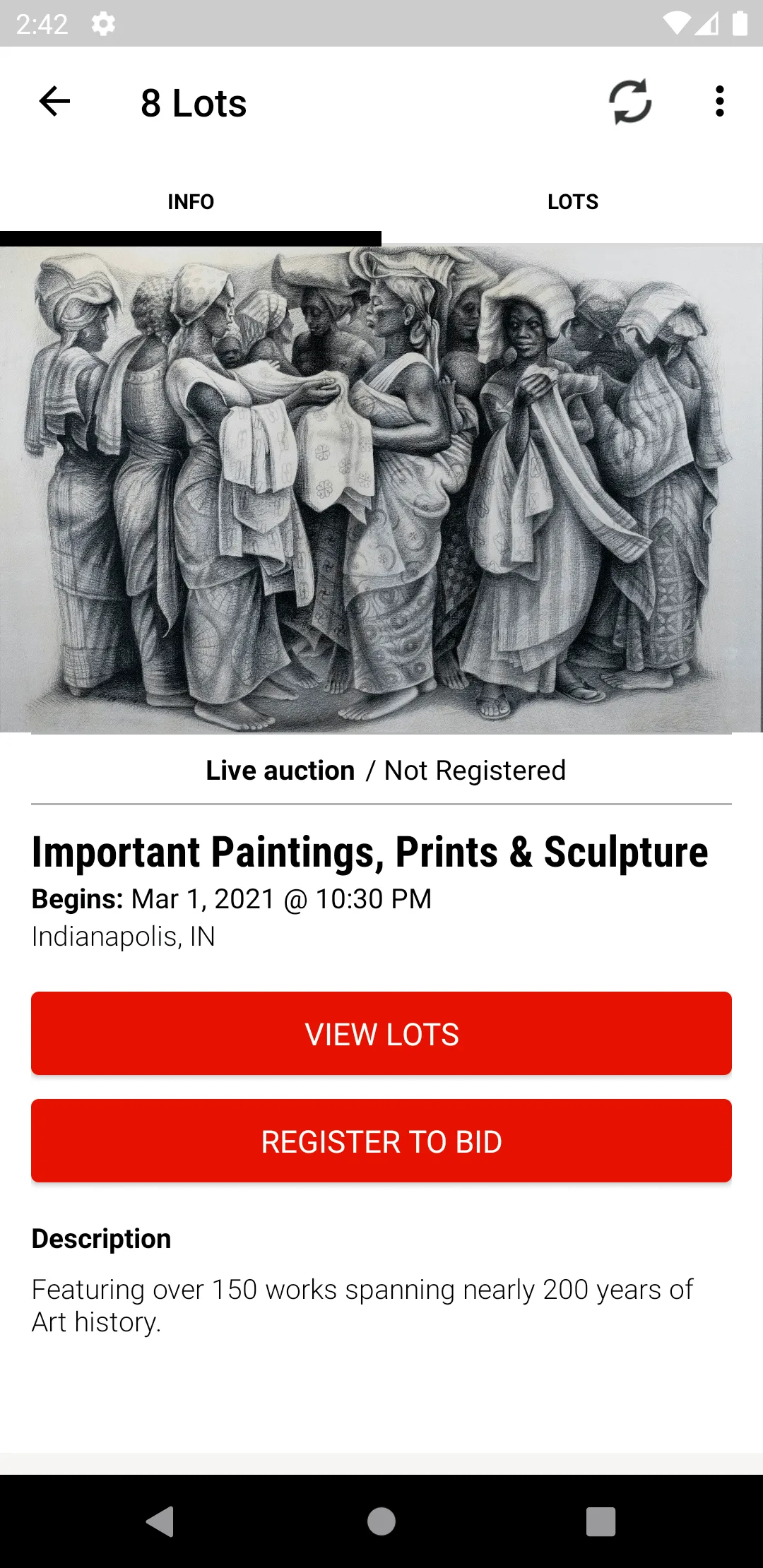 Black Art Auction | Indus Appstore | Screenshot