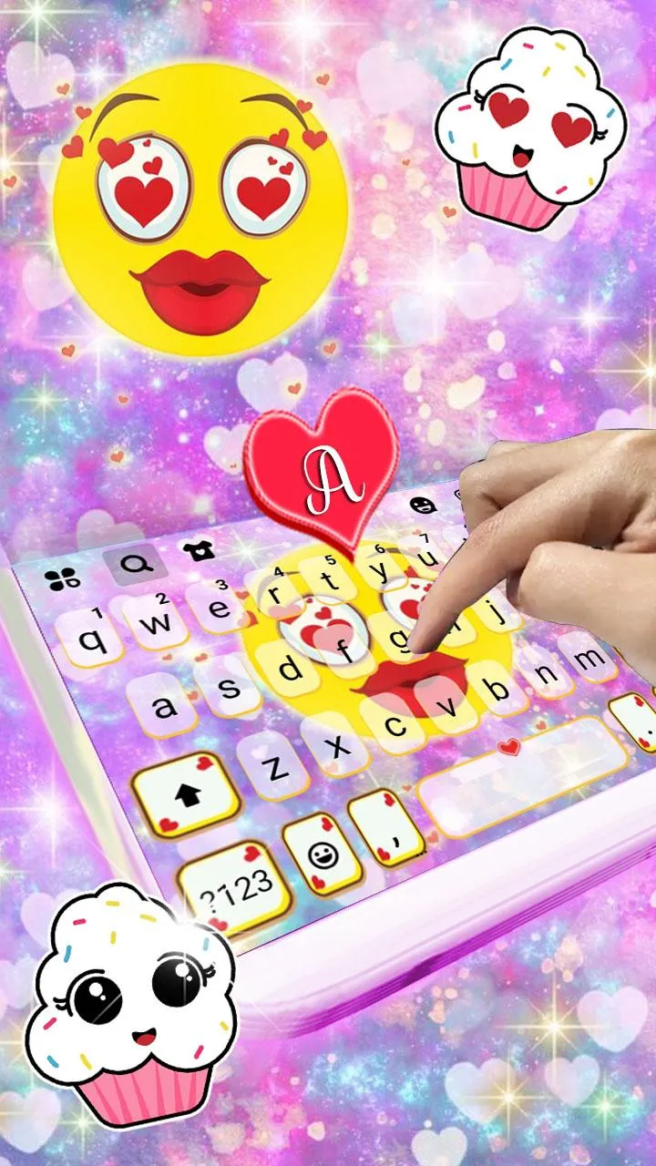 Galaxy Love Emoji Keyboard The | Indus Appstore | Screenshot