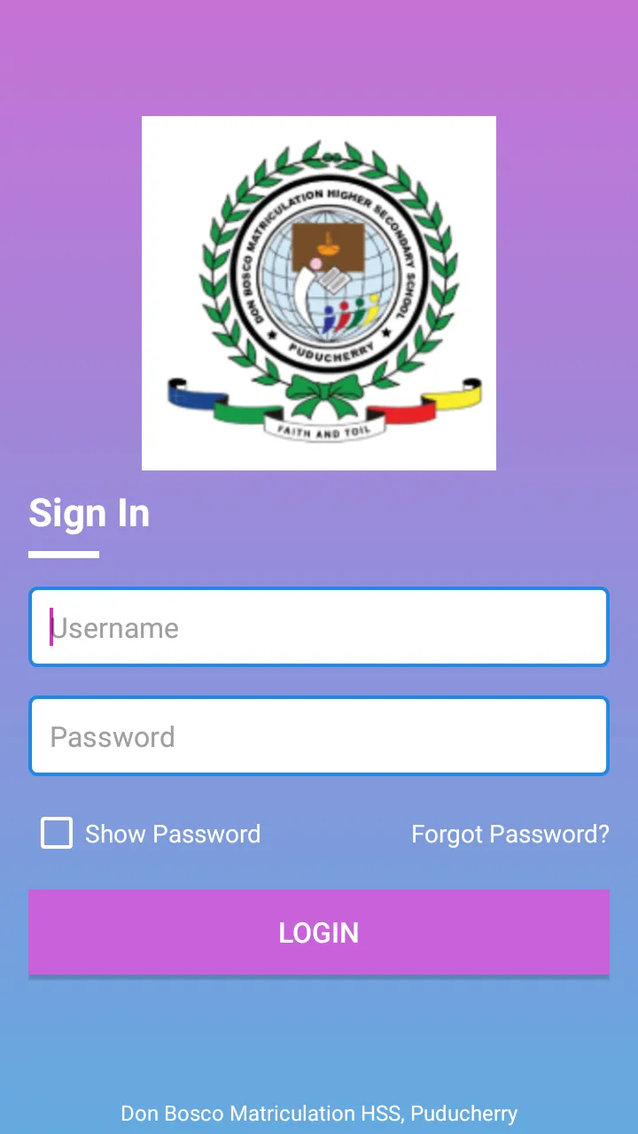 Don Bosco Matriculation HSS, P | Indus Appstore | Screenshot