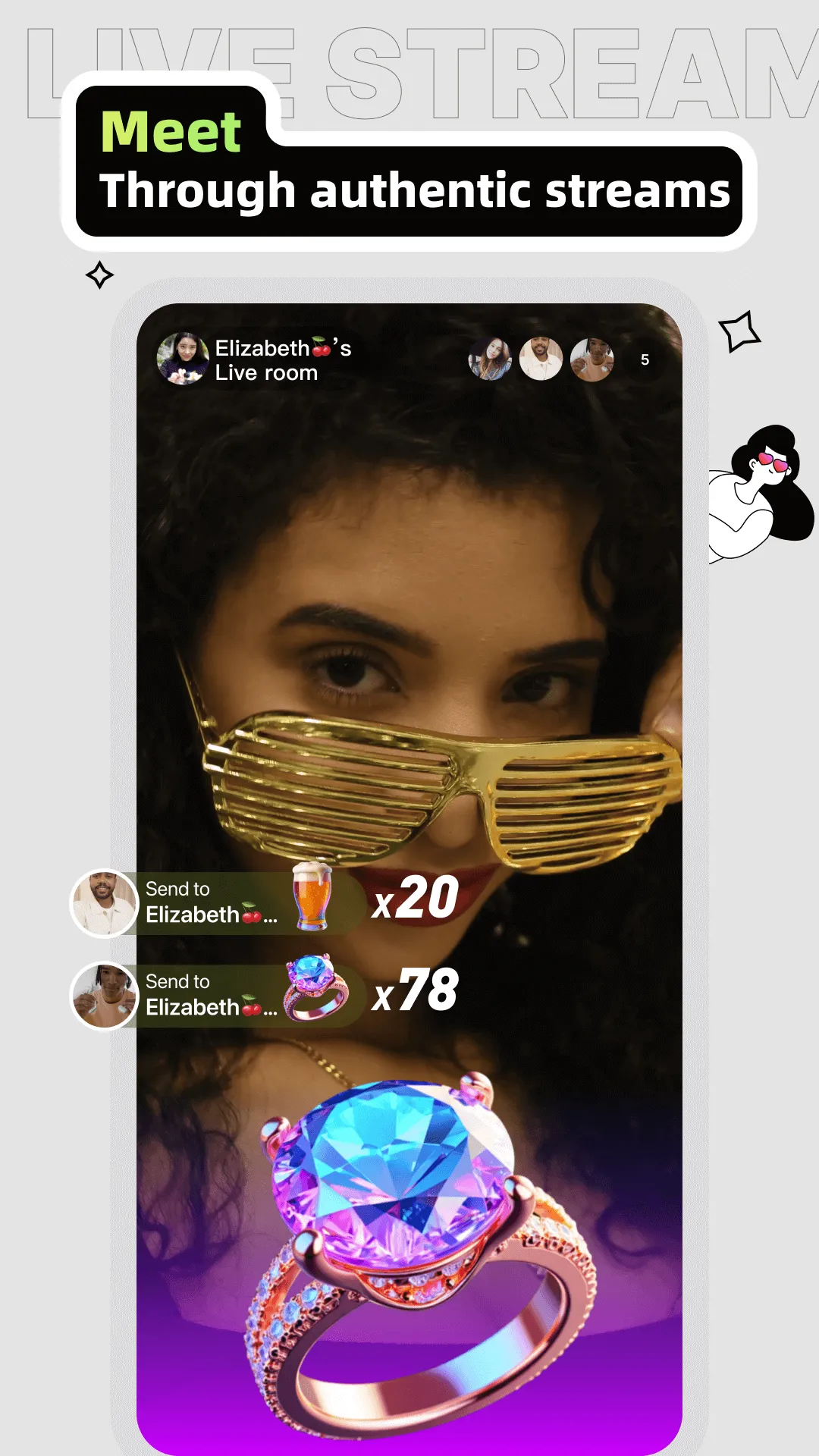 Recho-Live, Video Chat & Room | Indus Appstore | Screenshot