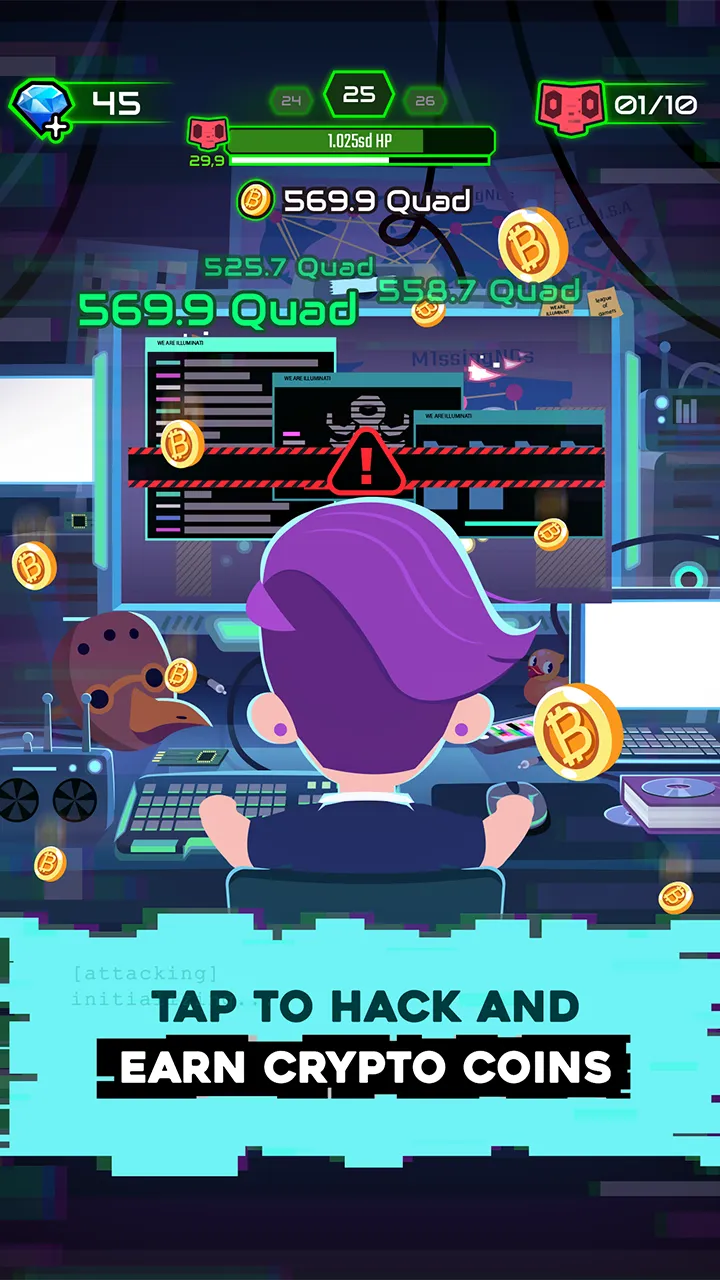 Hacking Hero: Hacker Clicker | Indus Appstore | Screenshot