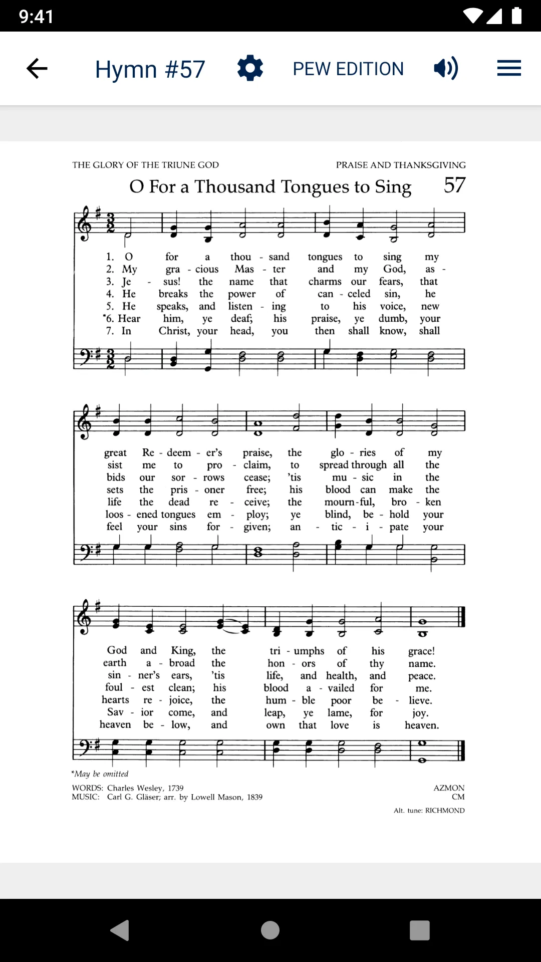 The United Methodist Hymnal | Indus Appstore | Screenshot