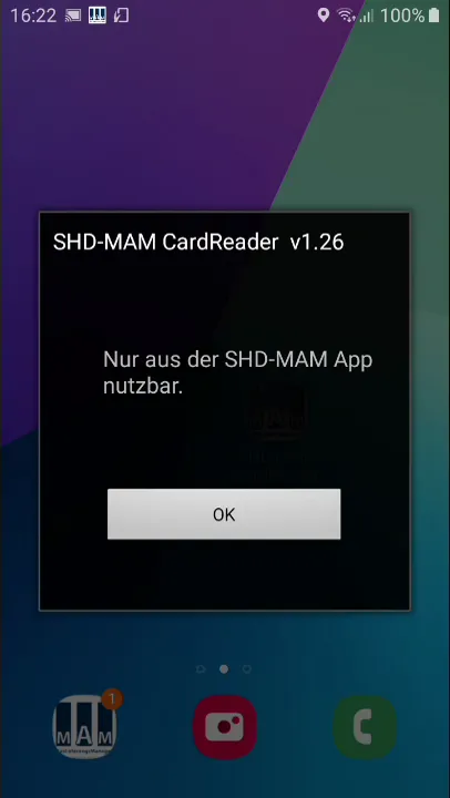 SHD-MAM Kartenleser Modul | Indus Appstore | Screenshot