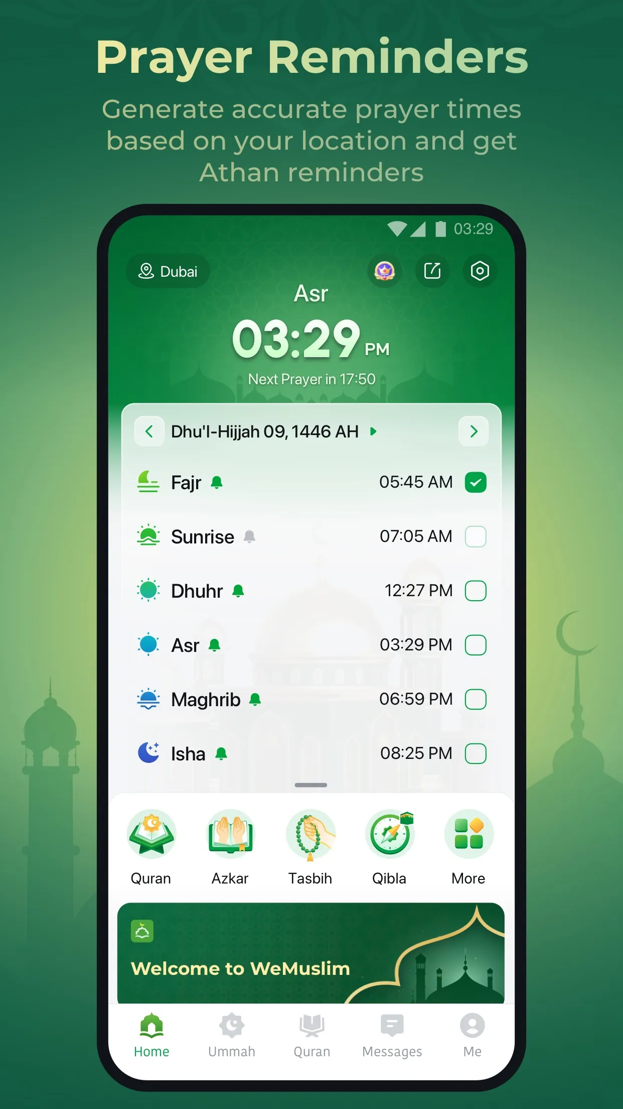 WeMuslim: Athan, Qibla&Quran | Indus Appstore | Screenshot