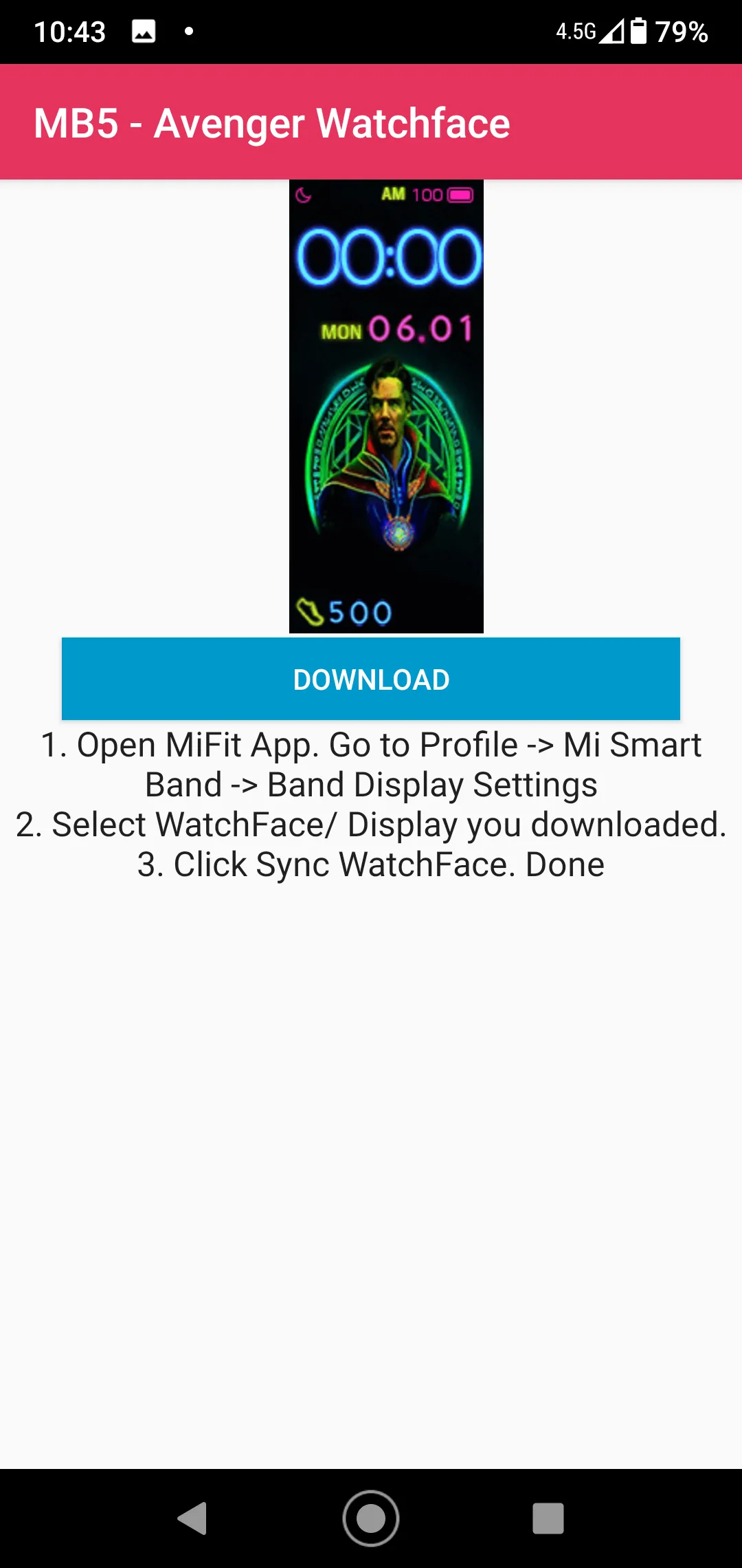 Mi Band 5 Watch Faces Custom | Indus Appstore | Screenshot