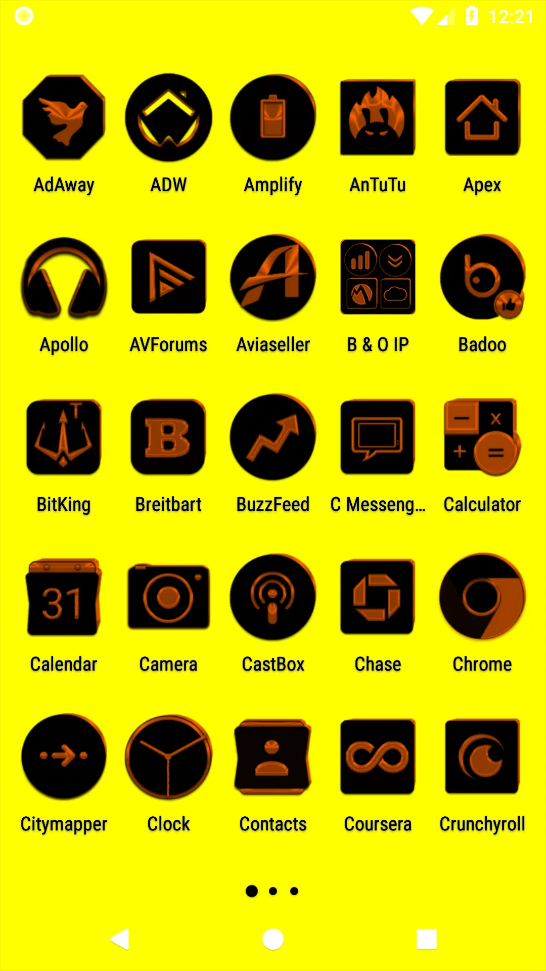 Black and Orange Icon Pack | Indus Appstore | Screenshot