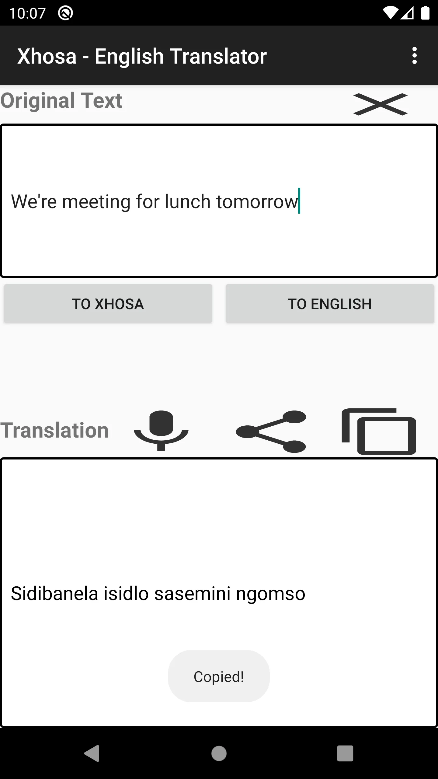 Xhosa - English Translator | Indus Appstore | Screenshot