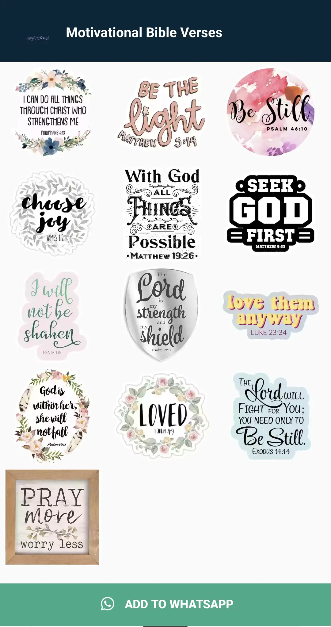 Christian Motivation Stickers | Indus Appstore | Screenshot