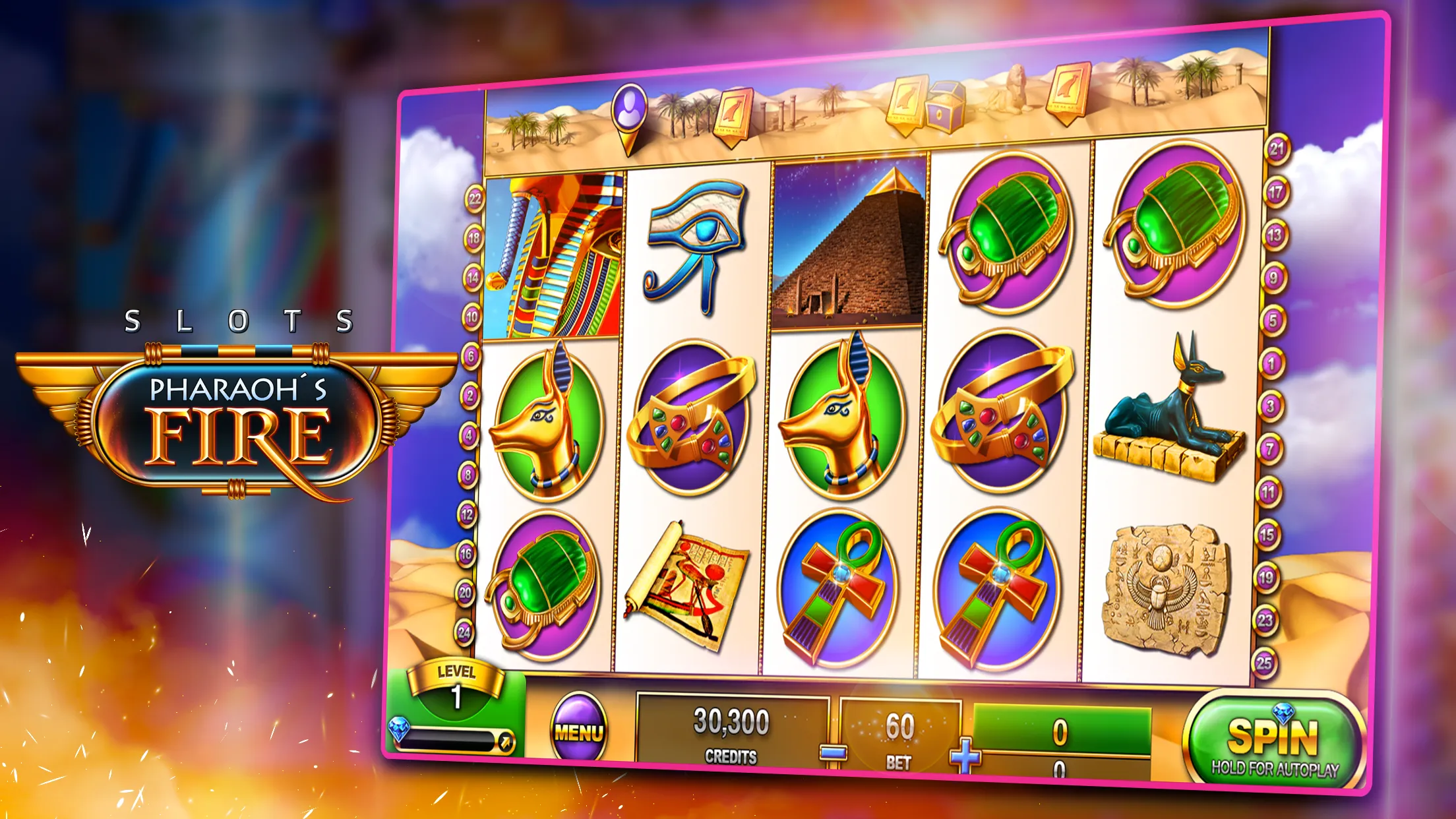 Slots - Pharaoh's Fire | Indus Appstore | Screenshot