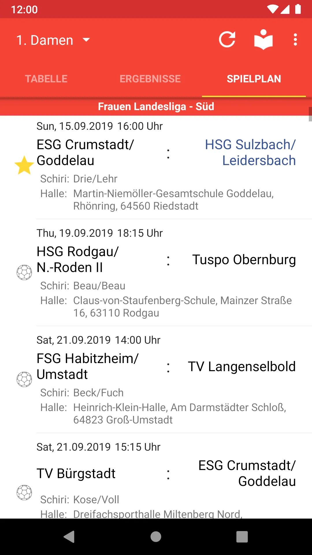 HSG Sulzbach/Leidersbach | Indus Appstore | Screenshot