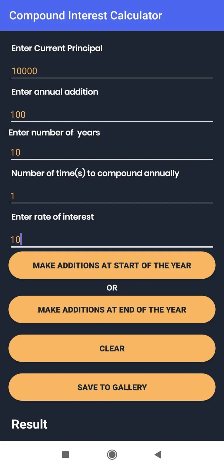 Compound Interest Calculator W | Indus Appstore | Screenshot