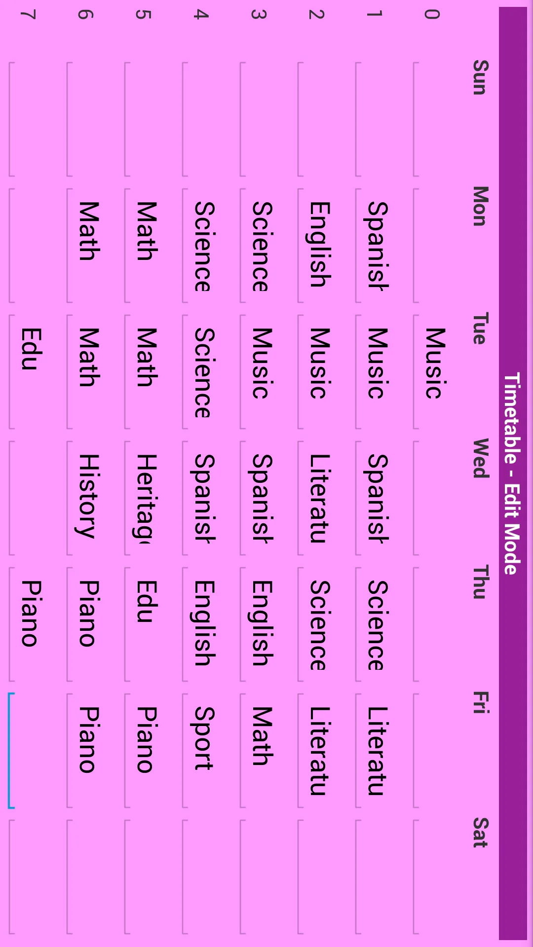 School Timetable | Indus Appstore | Screenshot