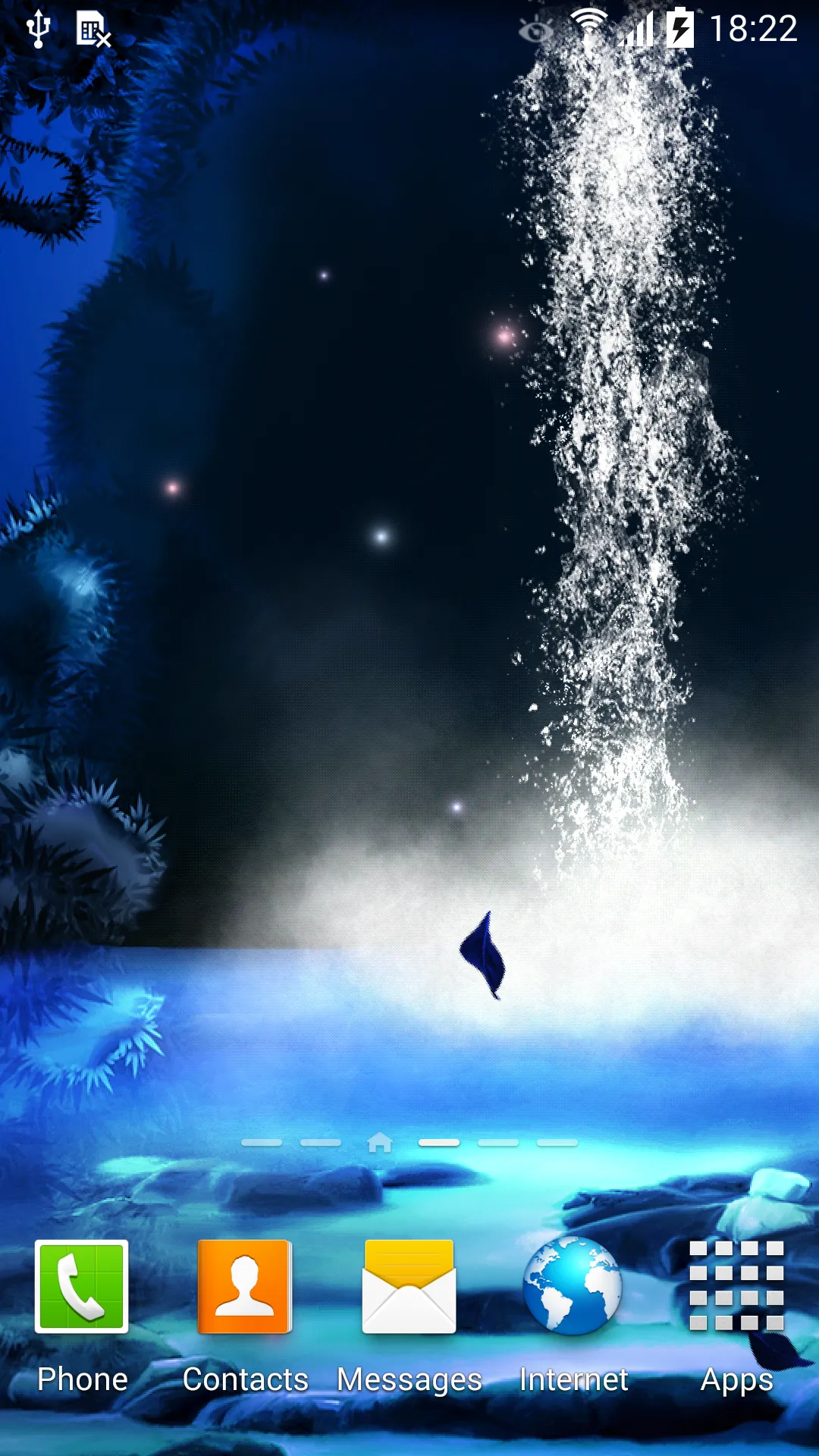 Night 3D Waterfall Wallpaper | Indus Appstore | Screenshot