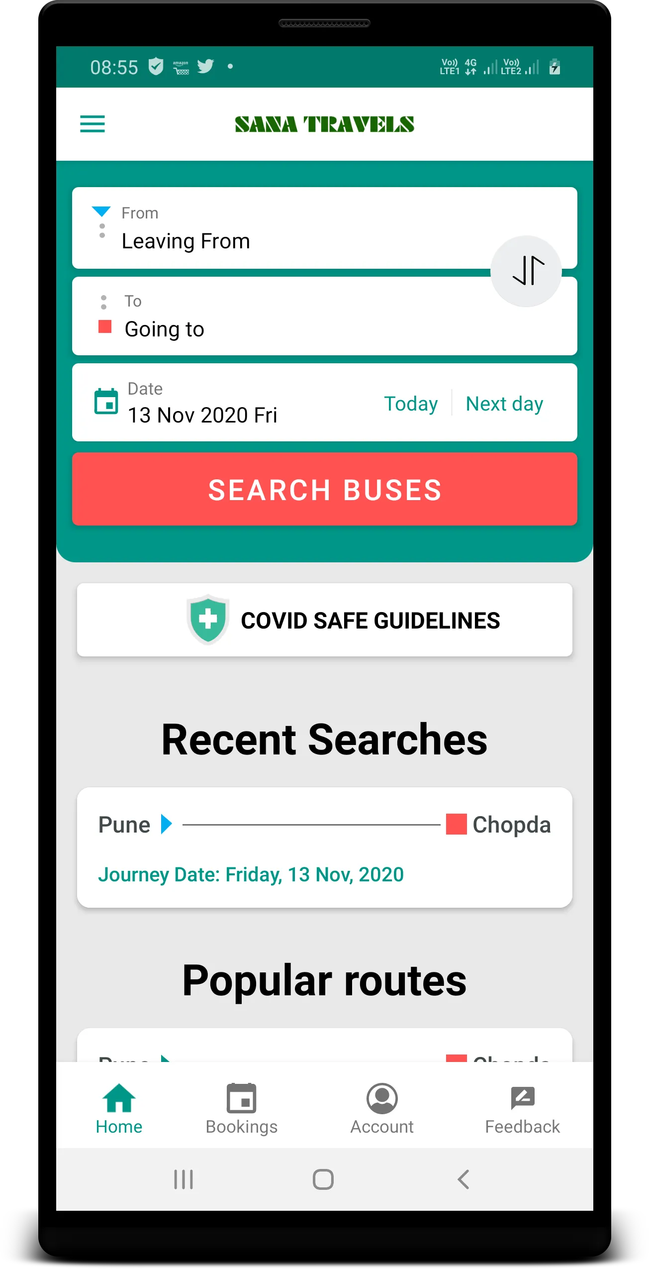 Sana Travels | Indus Appstore | Screenshot