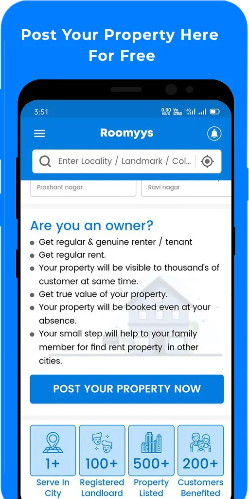 Roomyys: Rent Room, Flat, PG,  | Indus Appstore | Screenshot