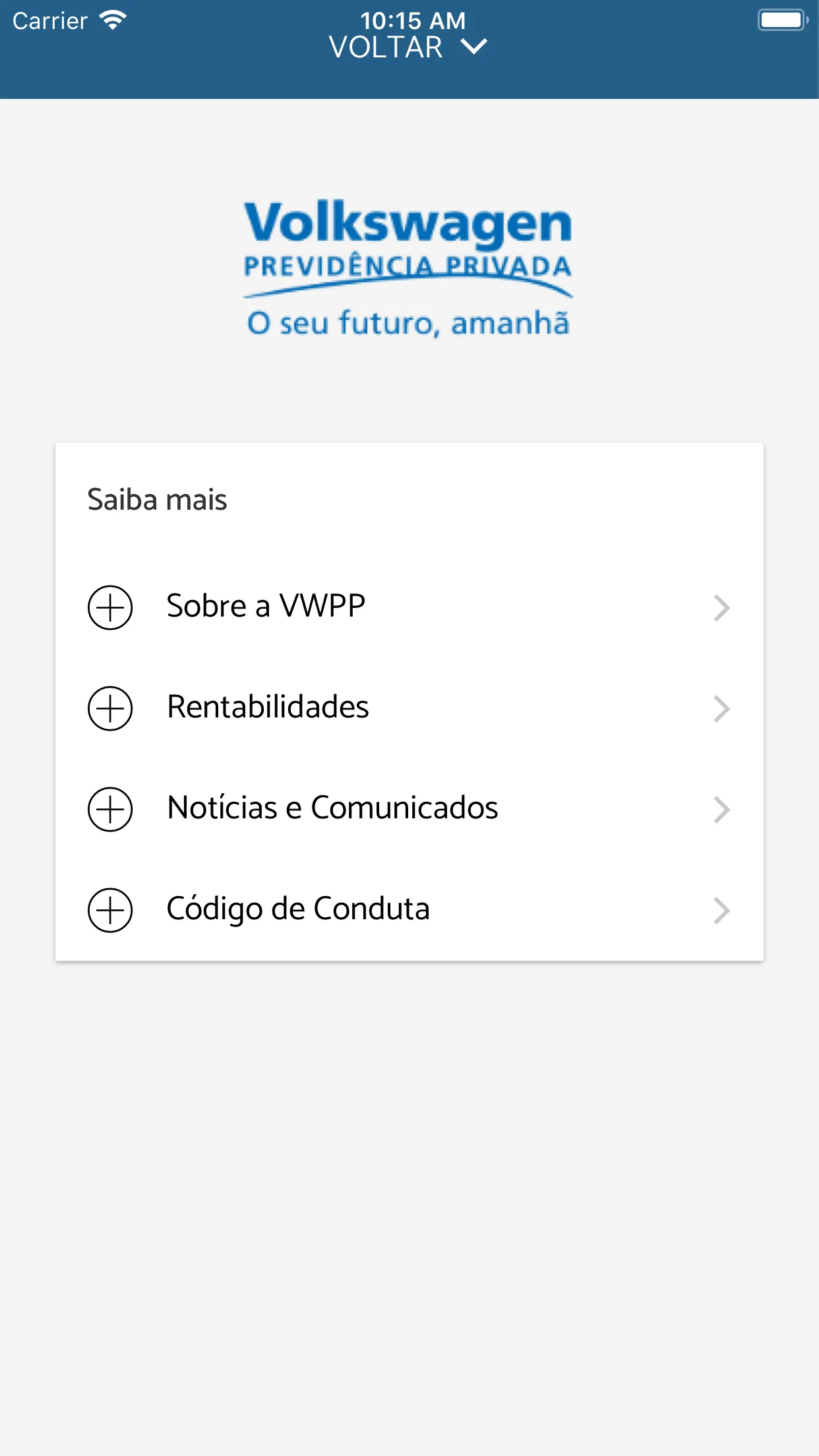 Autoatendimento VWPP | Indus Appstore | Screenshot