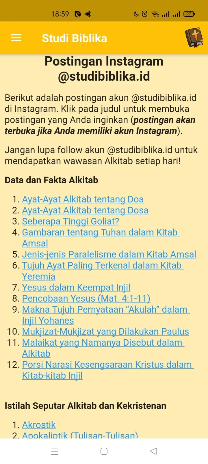 Studi Biblika: Belajar Alkitab | Indus Appstore | Screenshot