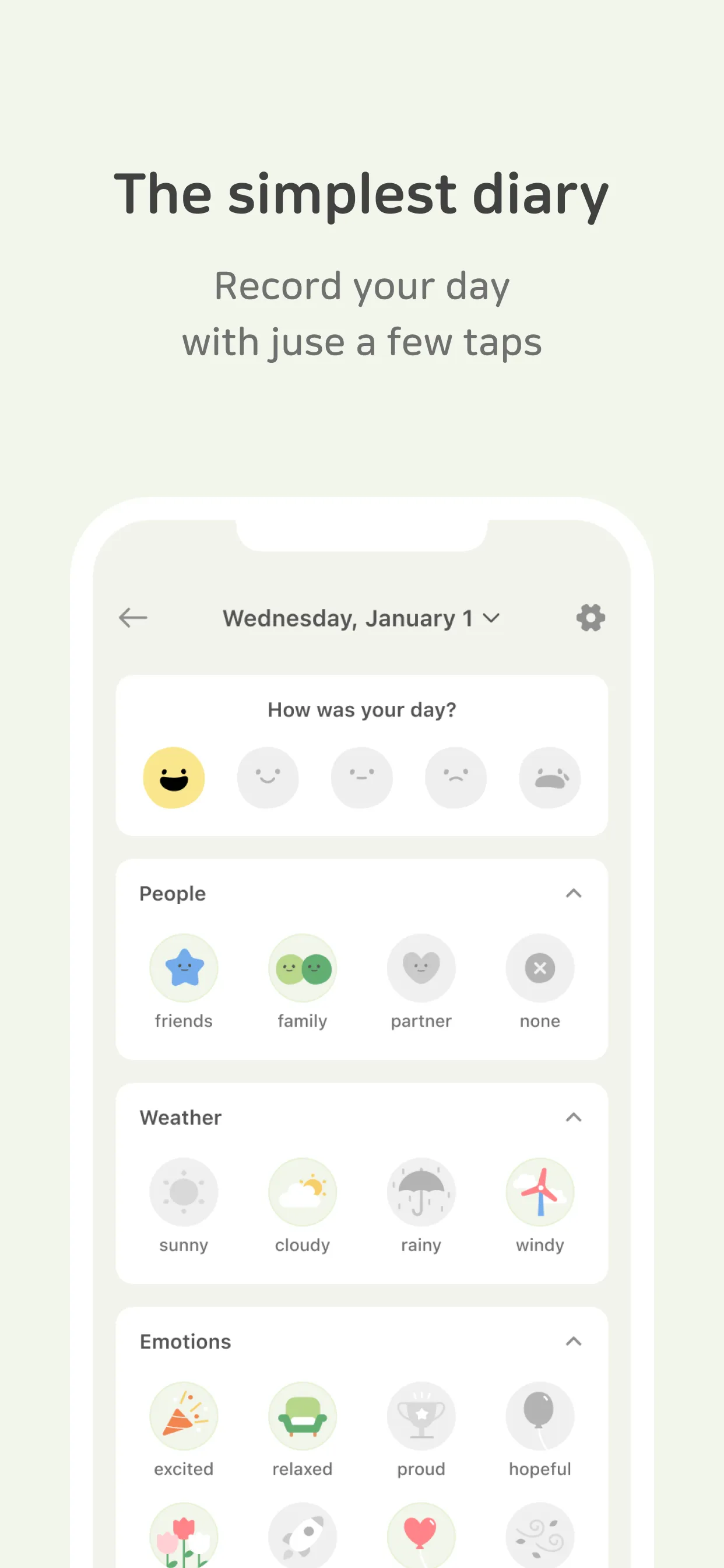 DailyBean: Simplest Journal | Indus Appstore | Screenshot