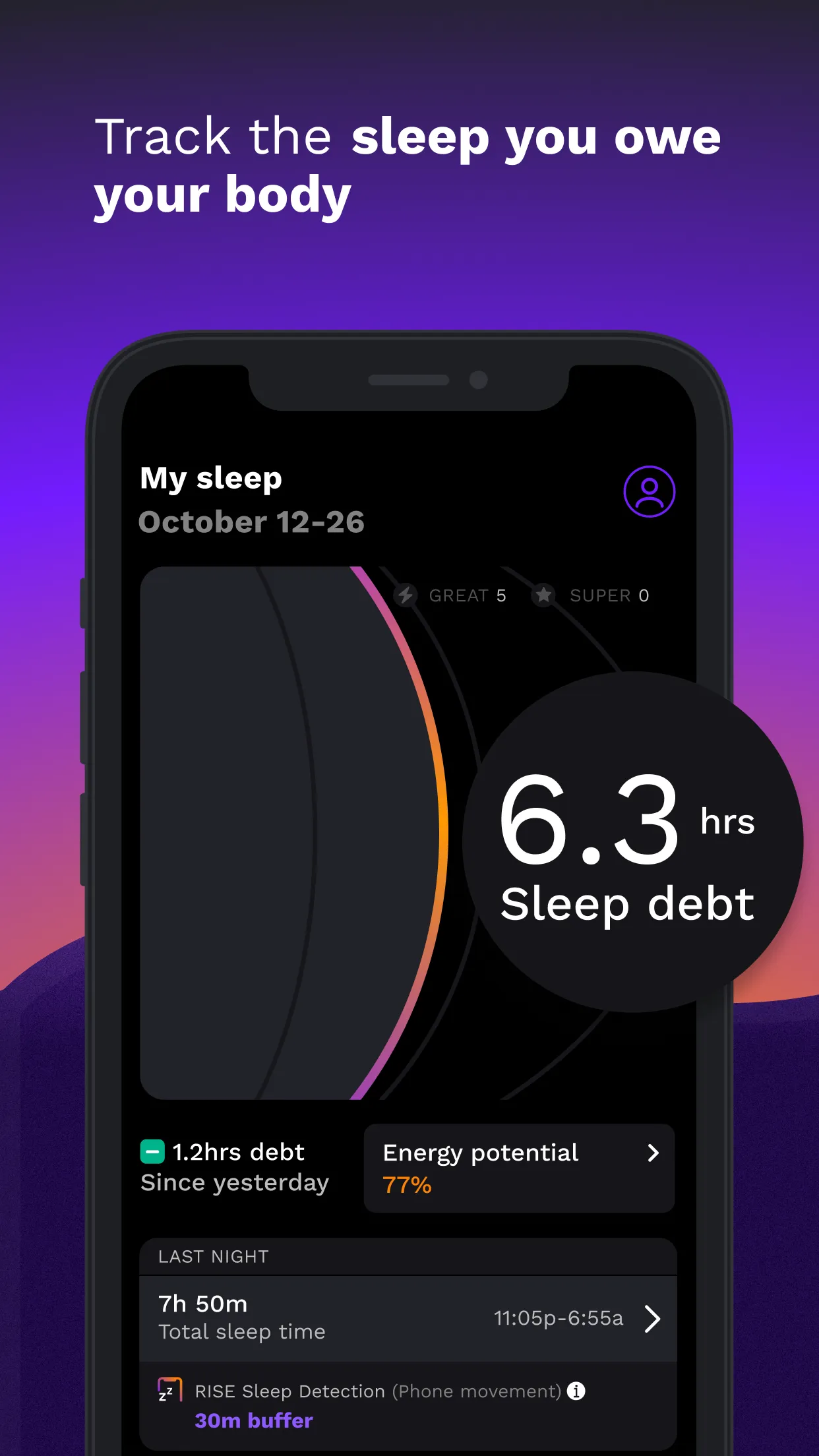 RISE: Sleep Tracker | Indus Appstore | Screenshot