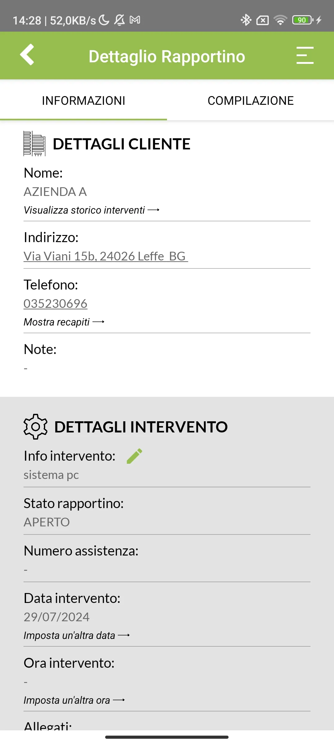 Rapportini Lavoro | Indus Appstore | Screenshot