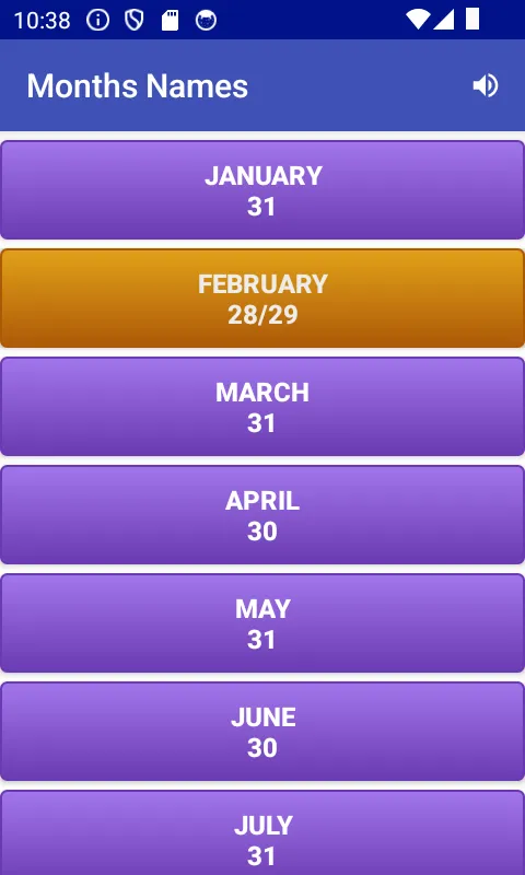 Months and Days Names | Indus Appstore | Screenshot