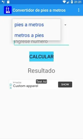 Convertidor de pies a metros | Indus Appstore | Screenshot