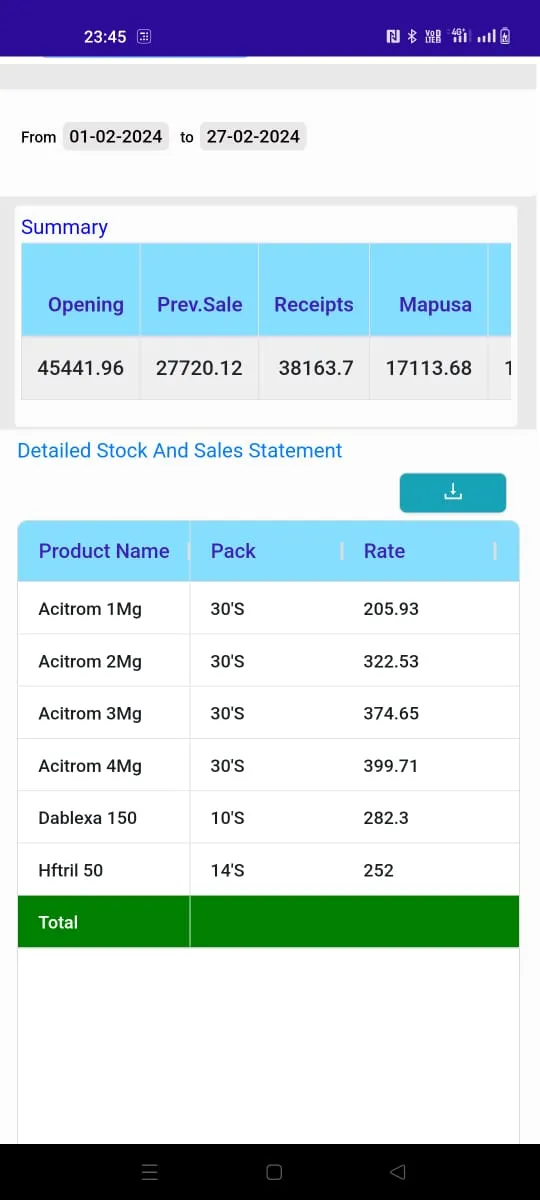 Amruth StockandSales | Indus Appstore | Screenshot