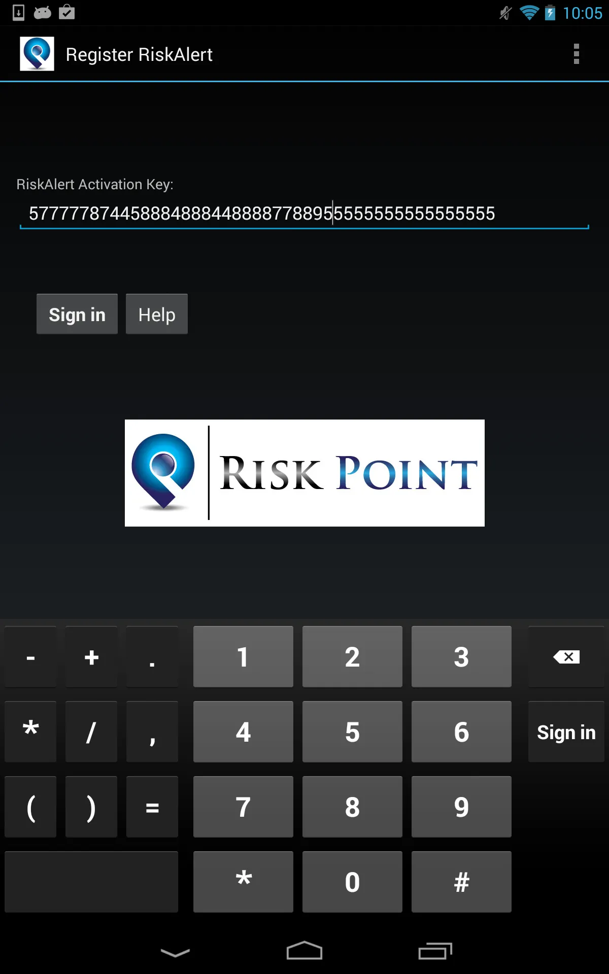 Risk Point Alert | Indus Appstore | Screenshot