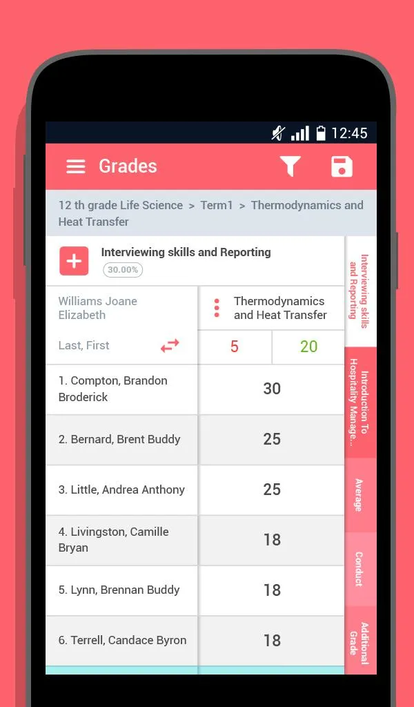 eSchool Gradebook | Indus Appstore | Screenshot