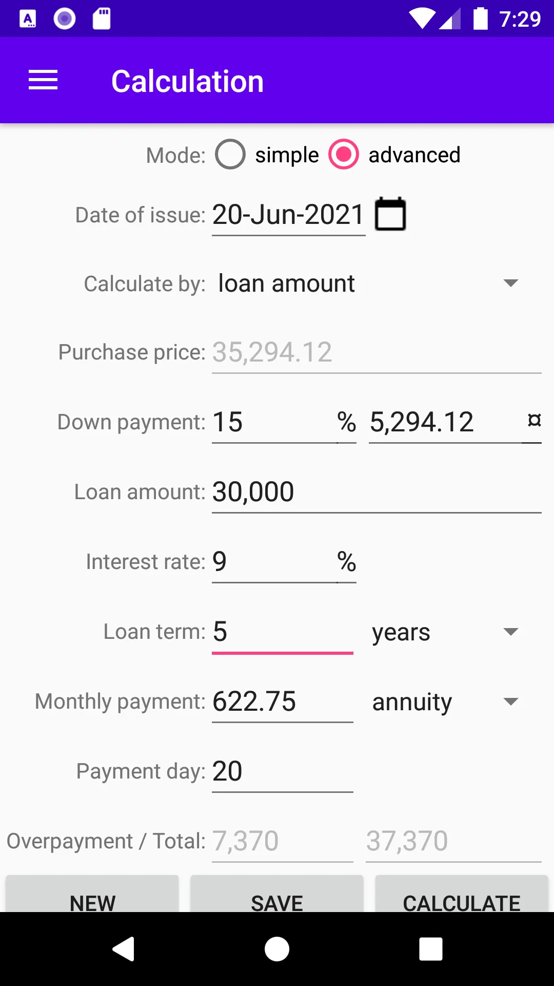 Loan calculator | Indus Appstore | Screenshot