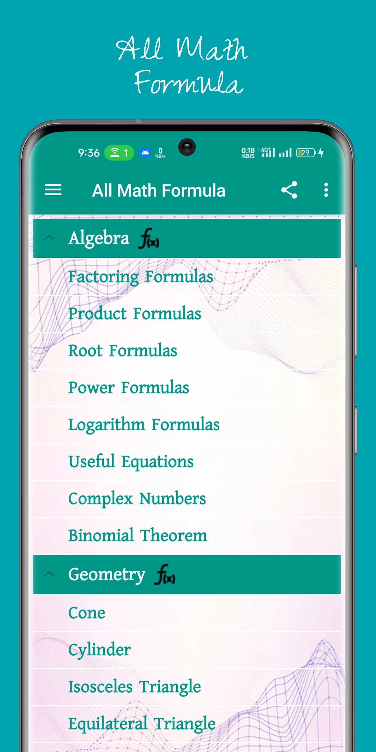 Math Formula All | Indus Appstore | Screenshot