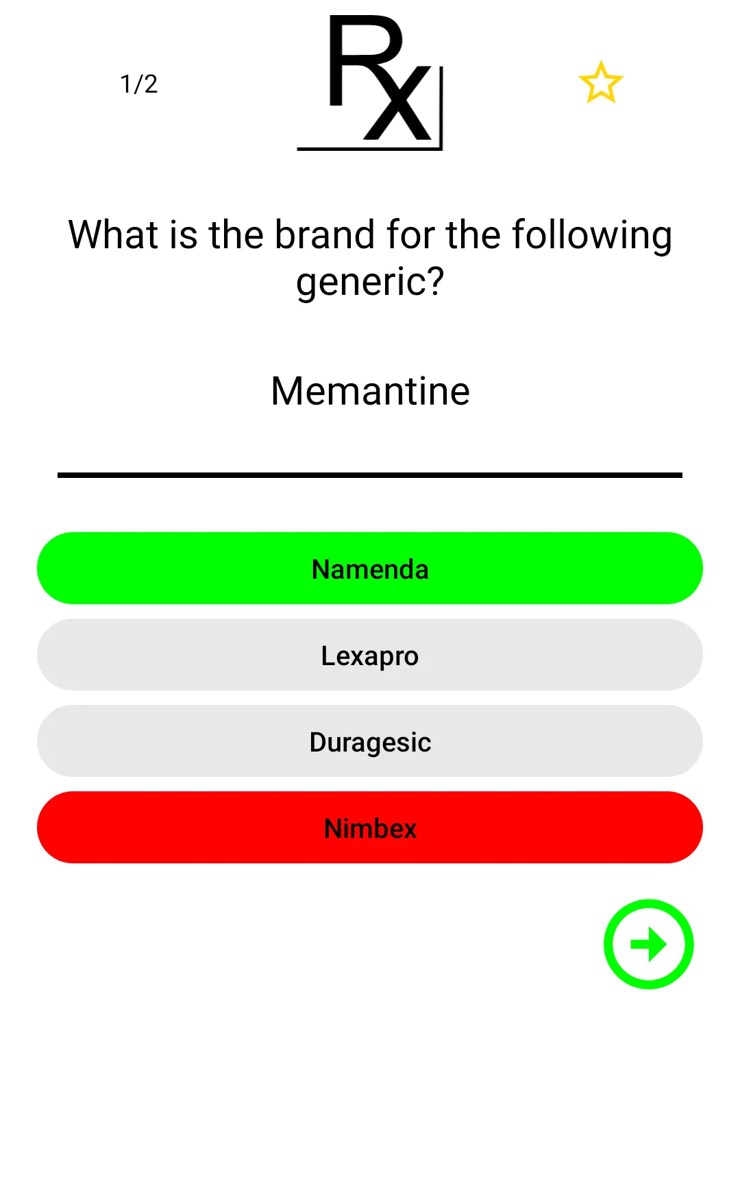 Rx Corner - Top 200 Drugs Quiz | Indus Appstore | Screenshot