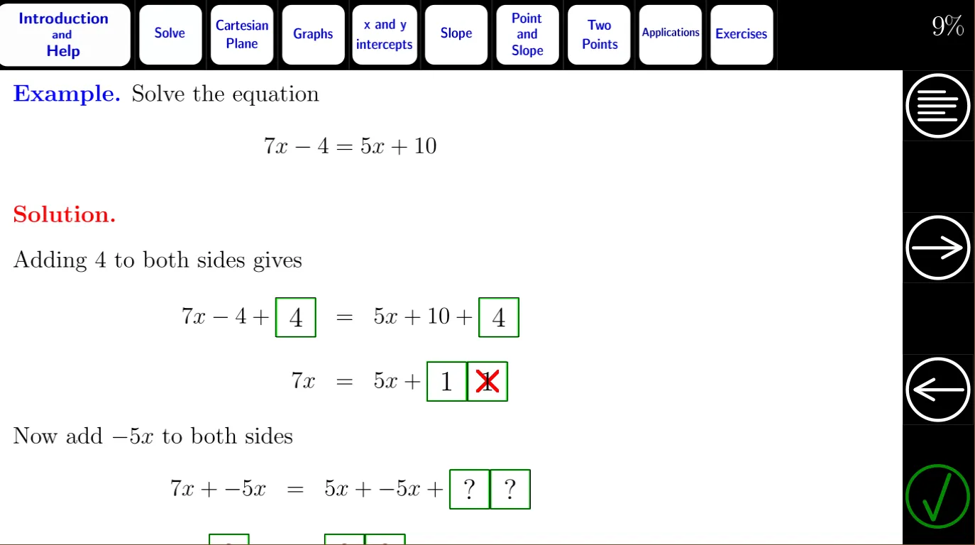 Algebra Tutorial 2: Linear Eqs | Indus Appstore | Screenshot