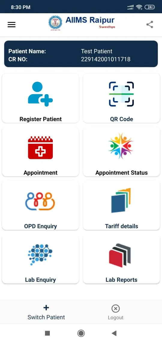 AIIMS Raipur Swasthya | Indus Appstore | Screenshot