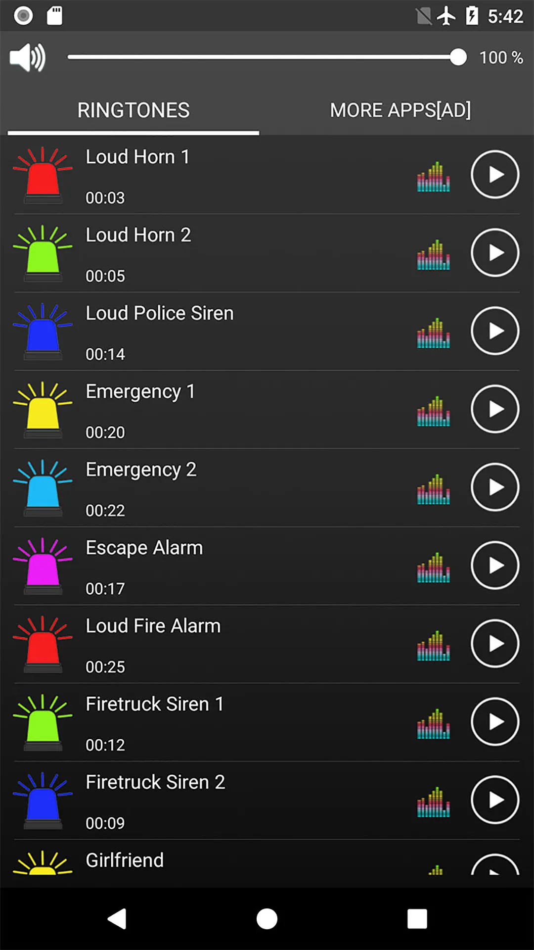 Loud Siren Ringtones | Indus Appstore | Screenshot