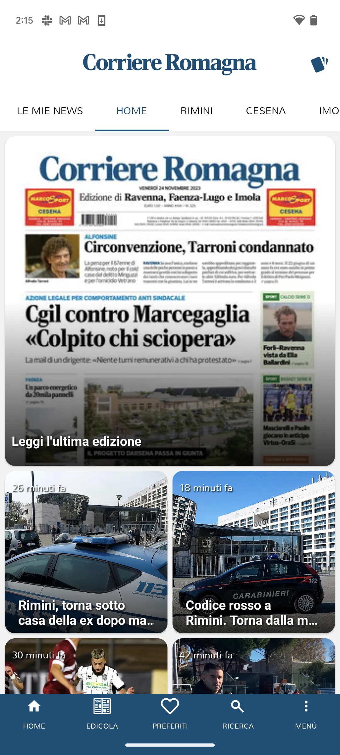 Corriere Romagna | Indus Appstore | Screenshot