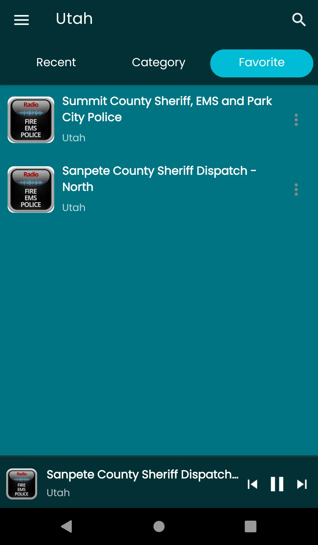 Utah scanner radios | Indus Appstore | Screenshot