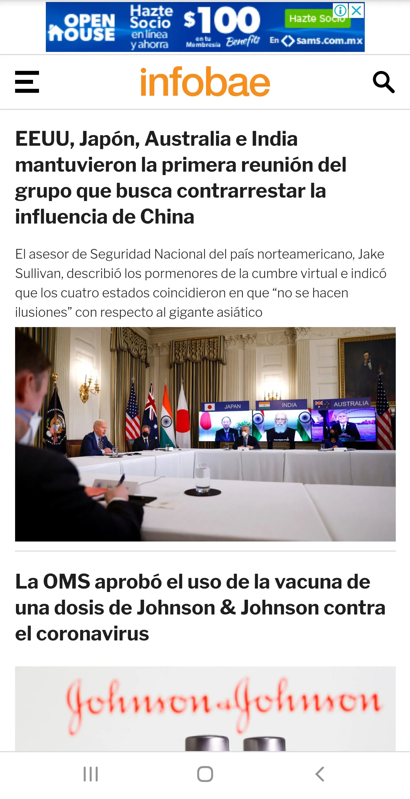 Infobae América | Indus Appstore | Screenshot