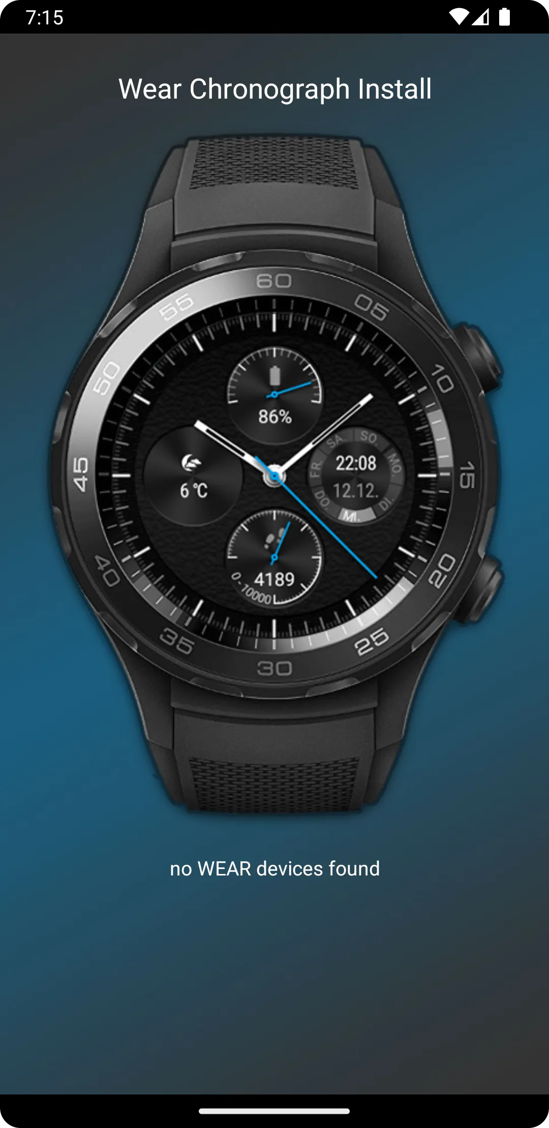 Wear Chronograph Watch Face | Indus Appstore | Screenshot