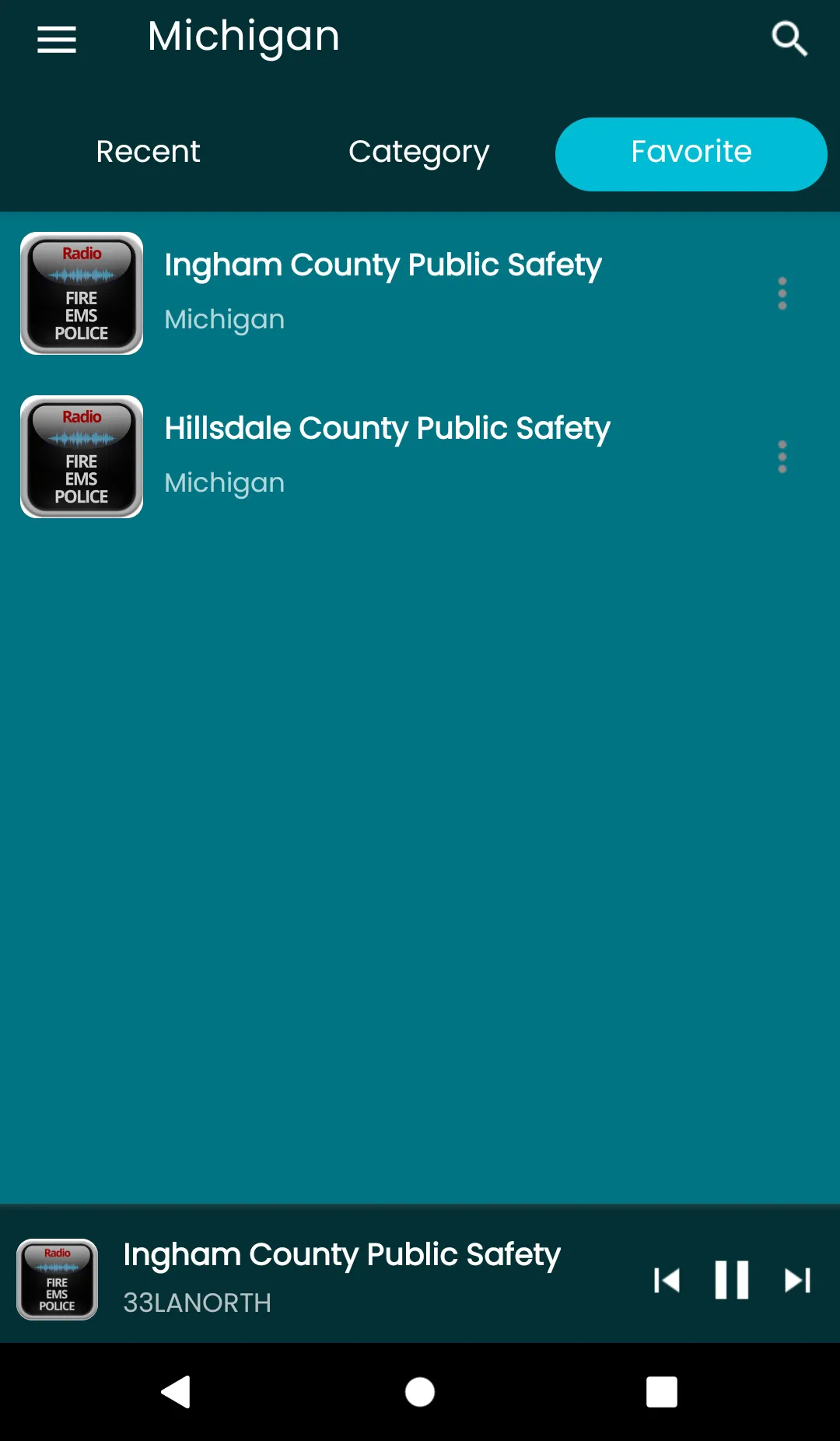 Michigan, scanner radios | Indus Appstore | Screenshot