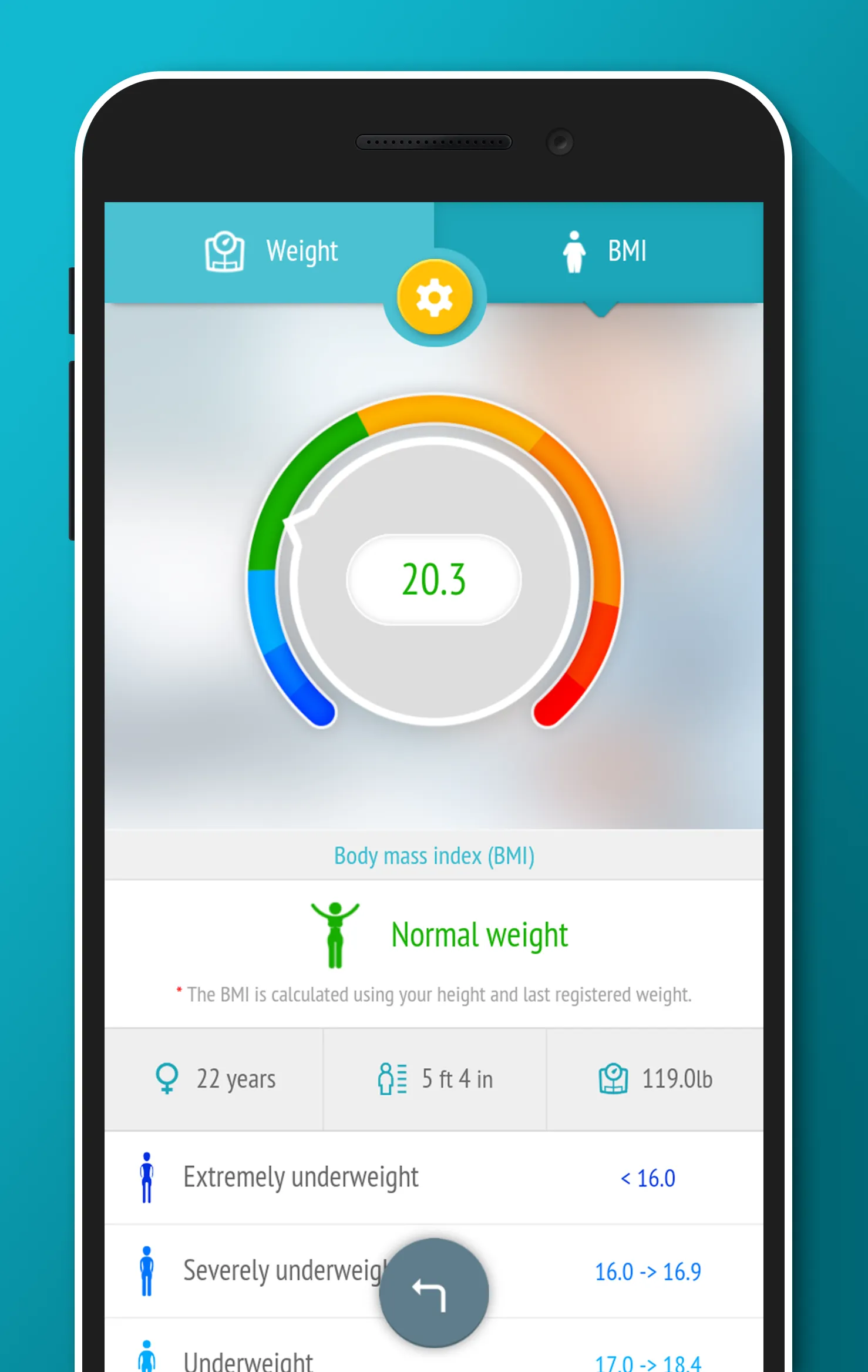 Weight tracker, BMI Calculator | Indus Appstore | Screenshot