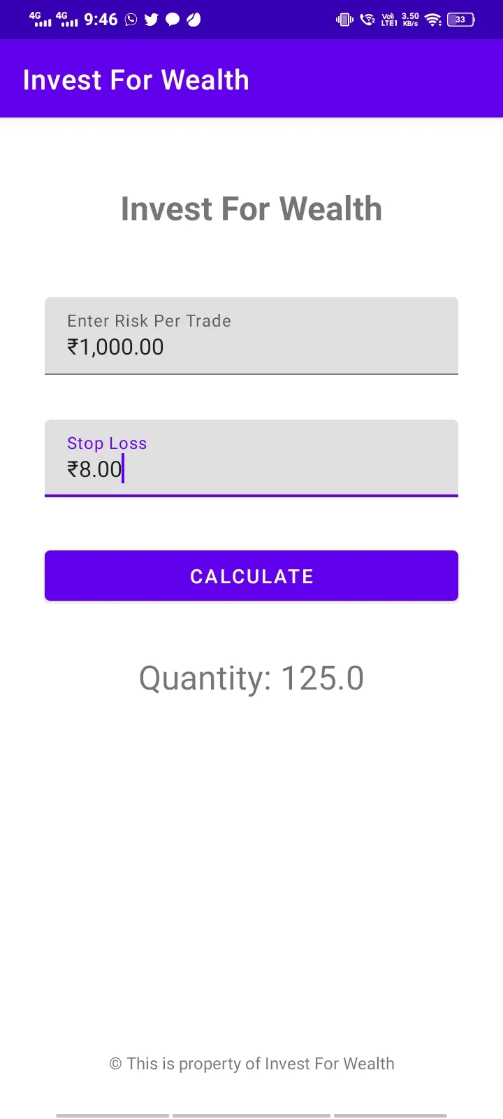 Position Size Calculator - IFW | Indus Appstore | Screenshot