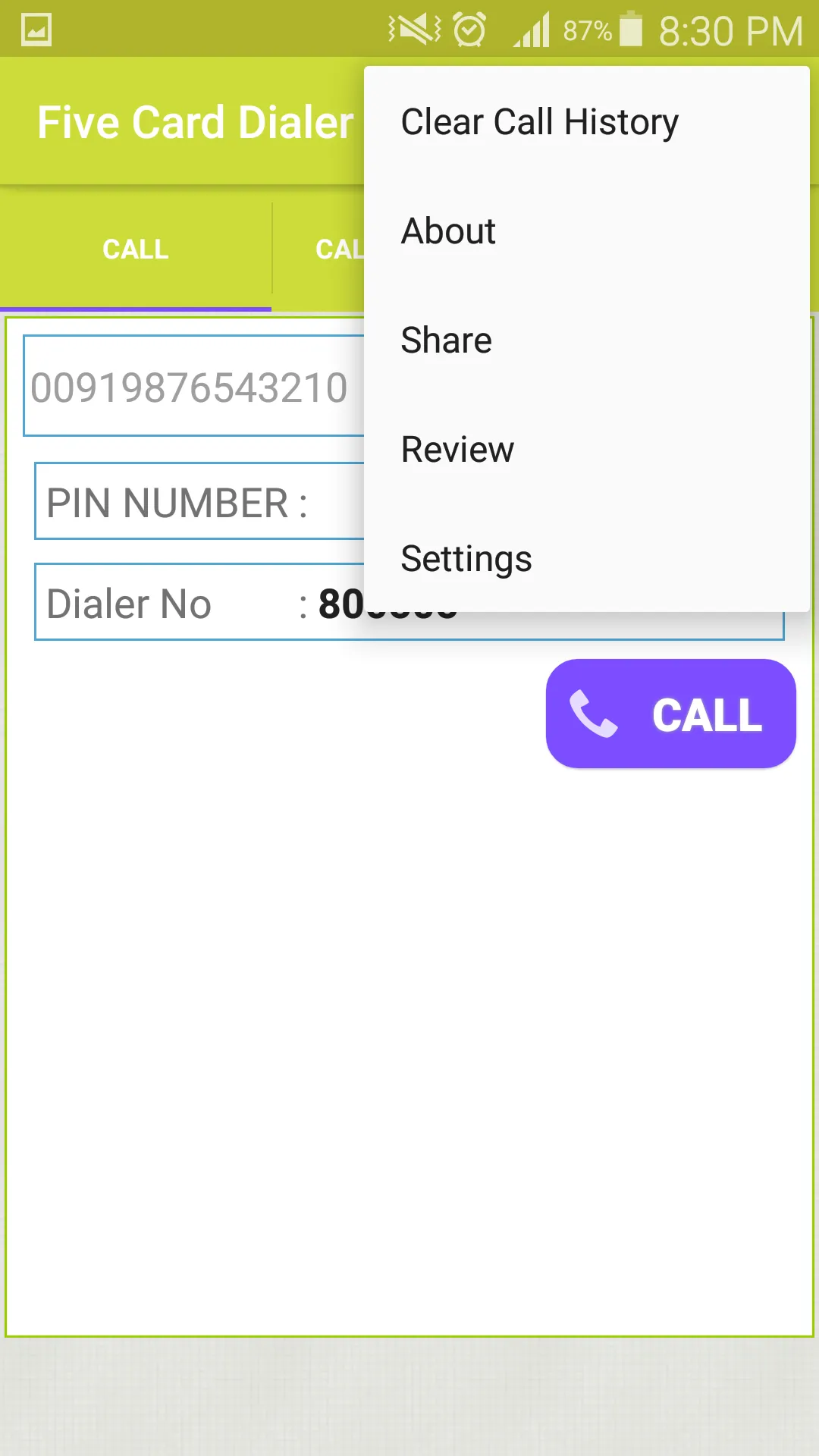 Five Card Dialer | Indus Appstore | Screenshot