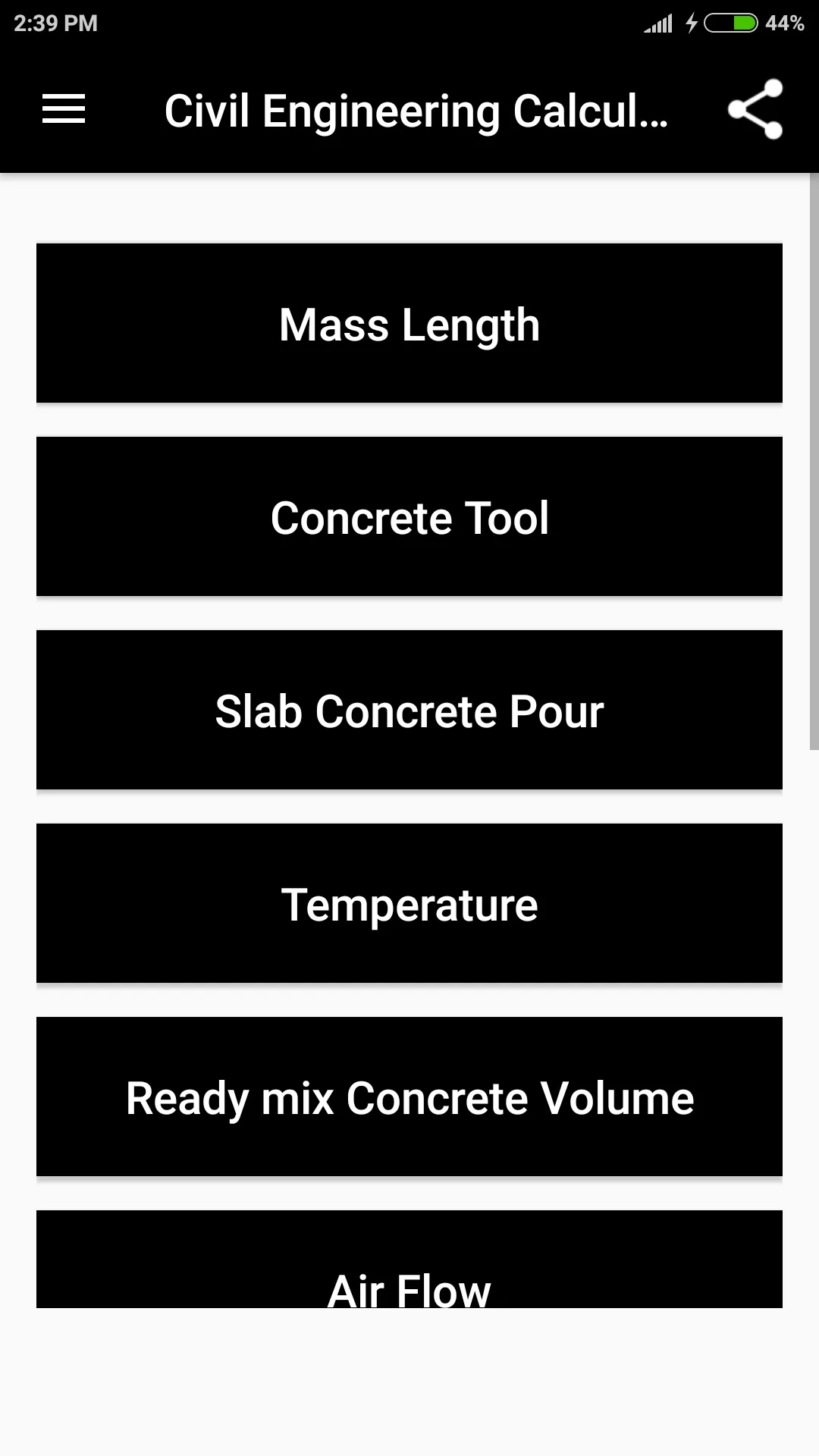 Civil Engineering Calculator | Indus Appstore | Screenshot