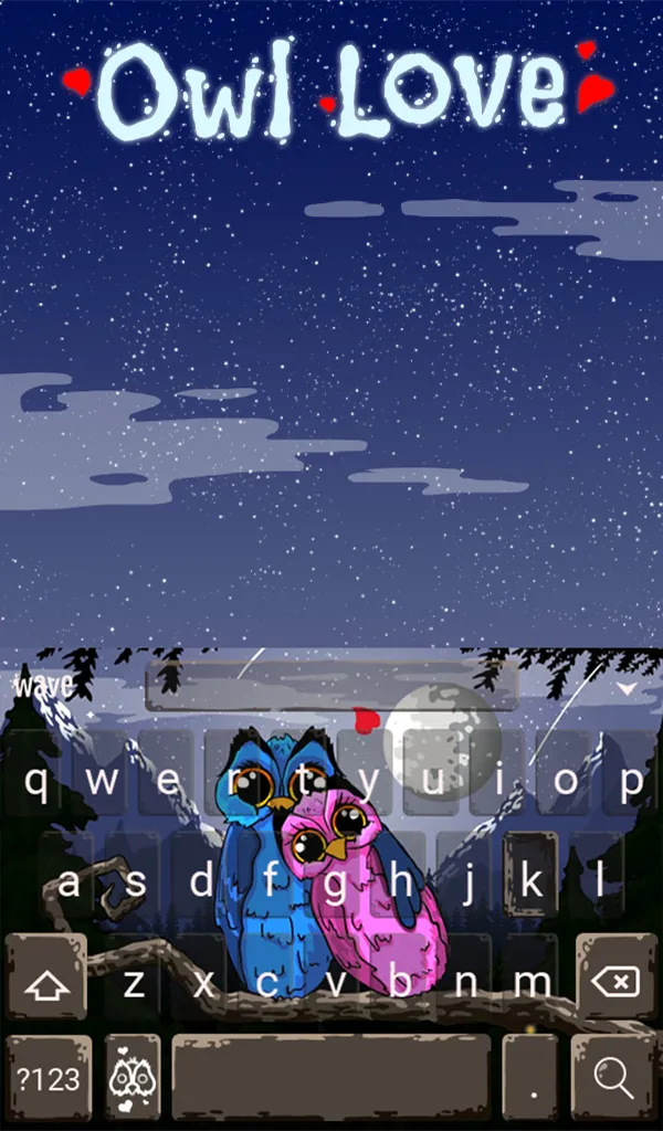 Owl Love Keyboard & Wallpaper | Indus Appstore | Screenshot