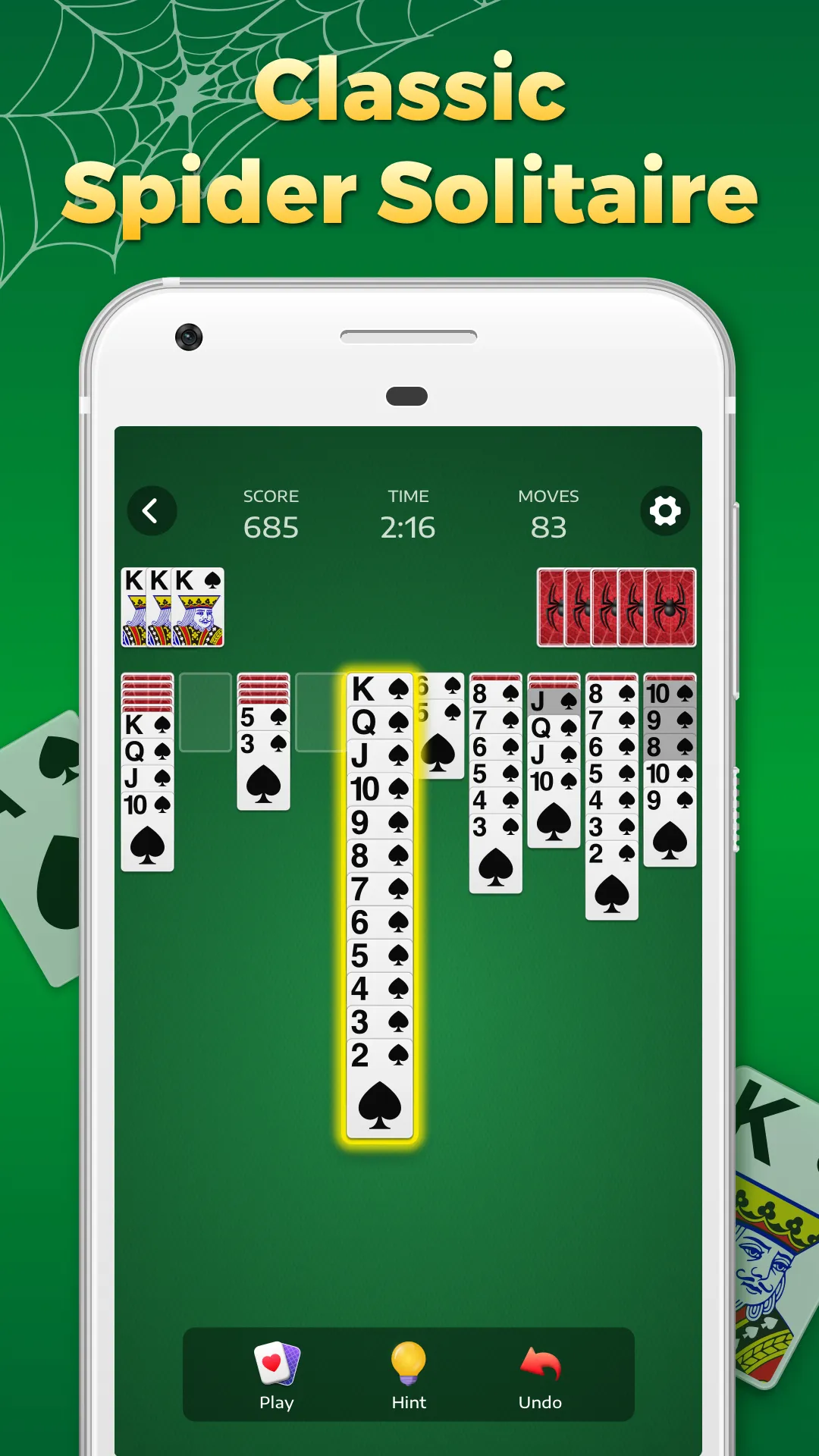 Spider Solitaire Classic Games | Indus Appstore | Screenshot