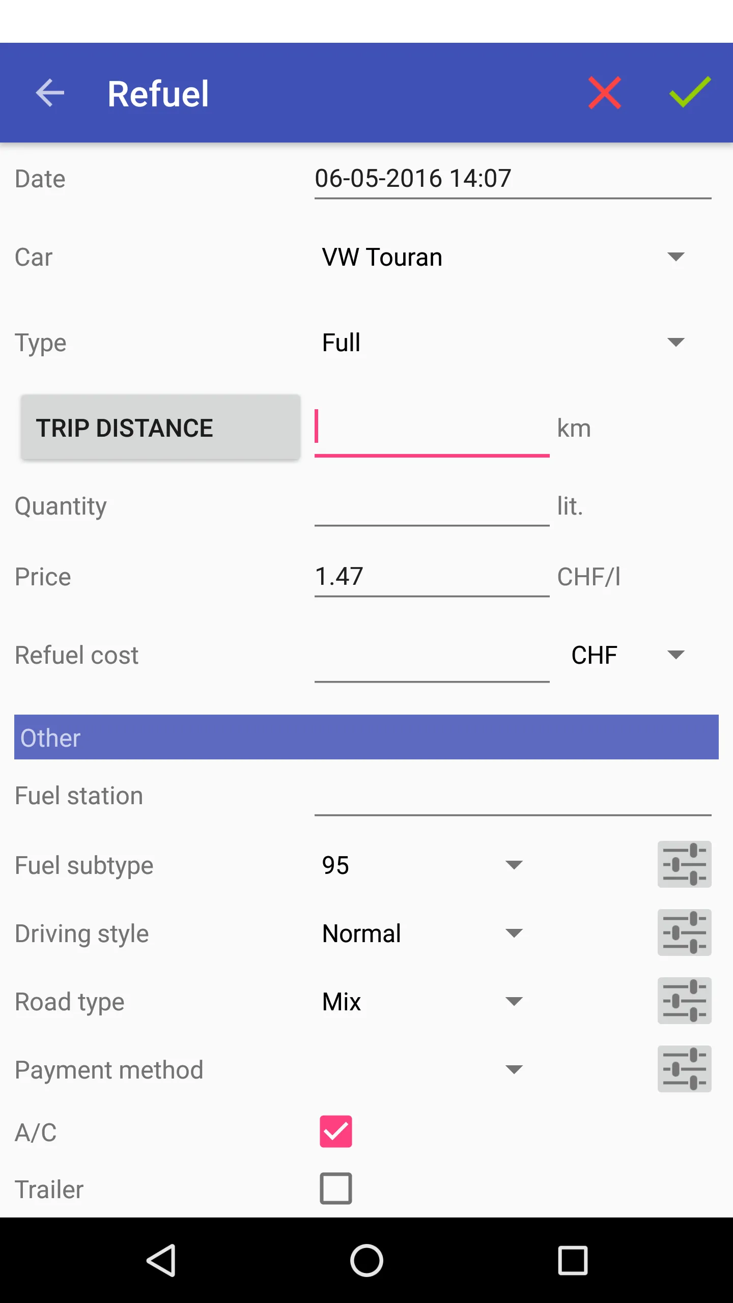 My Cars (Fuel logger++) | Indus Appstore | Screenshot
