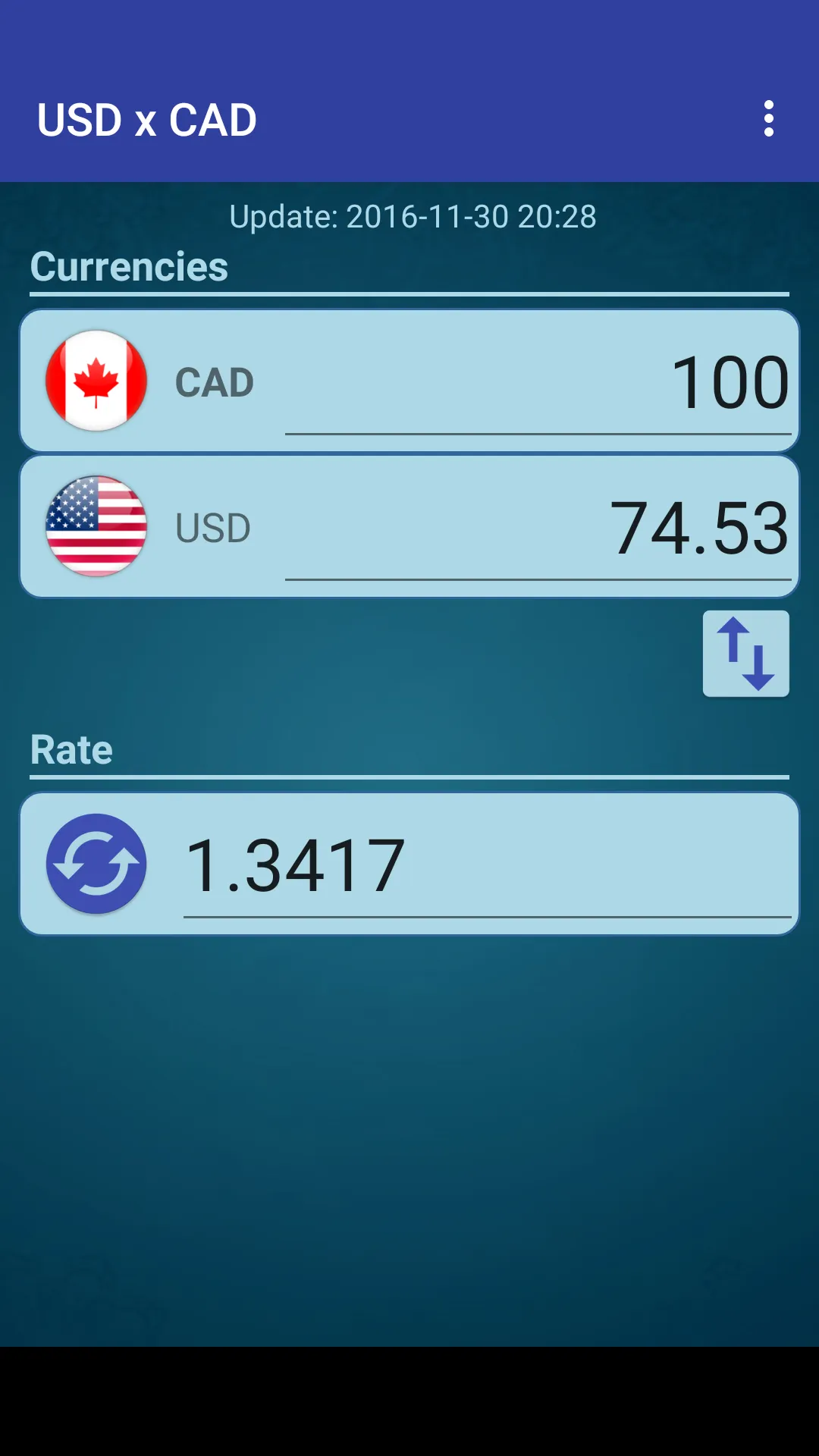 US Dollar to Canadian Dollar | Indus Appstore | Screenshot