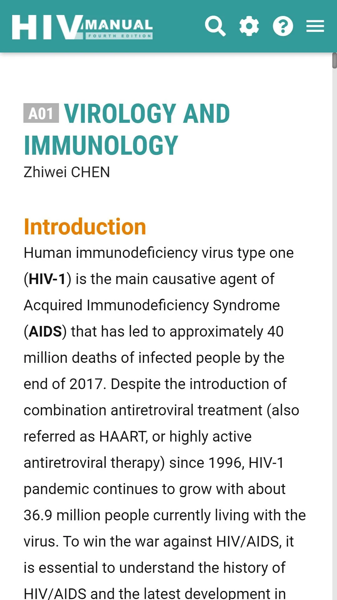 HIV Manual Fourth Edition | Indus Appstore | Screenshot