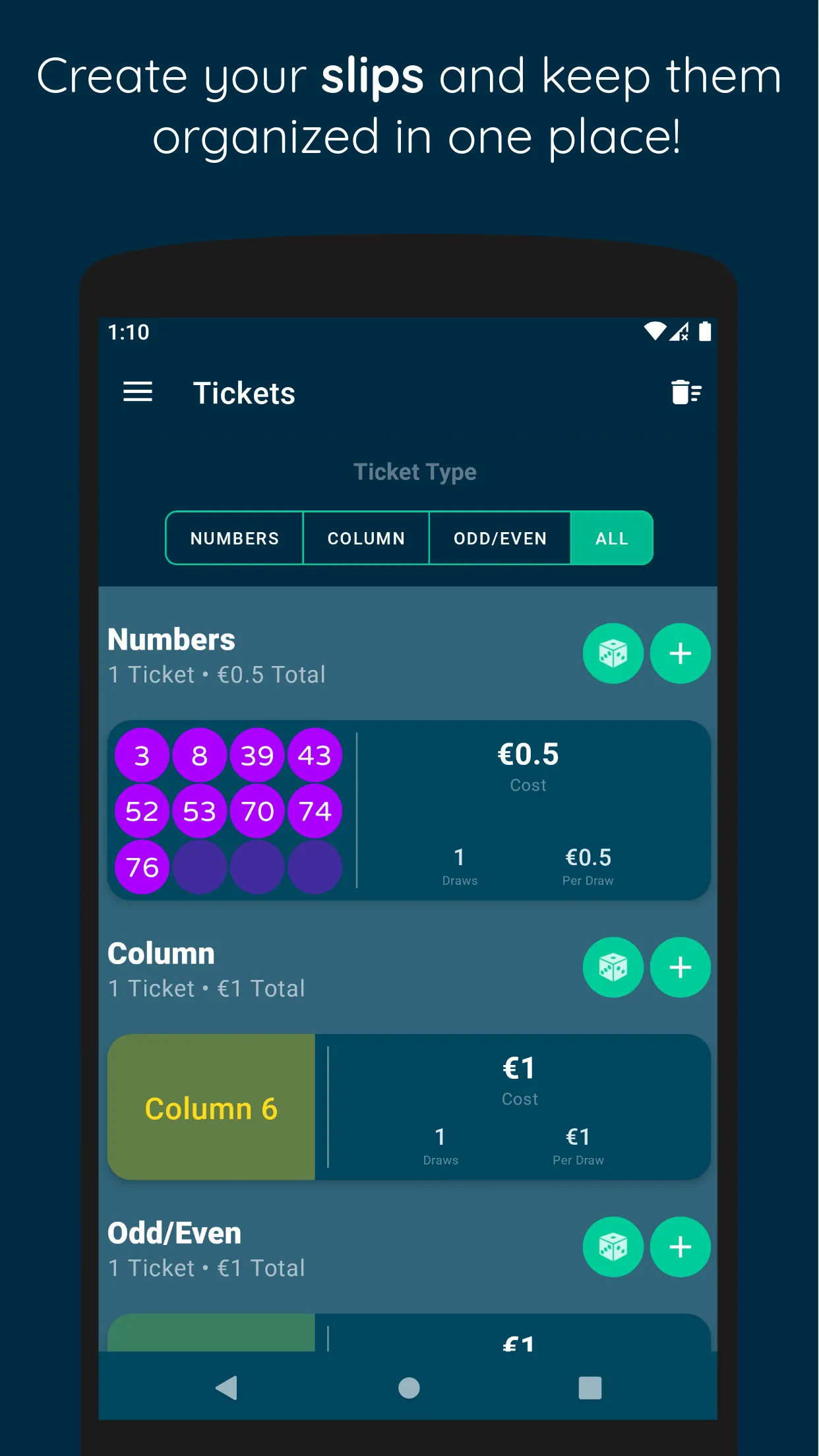 KINO Live Results Slips Stats | Indus Appstore | Screenshot